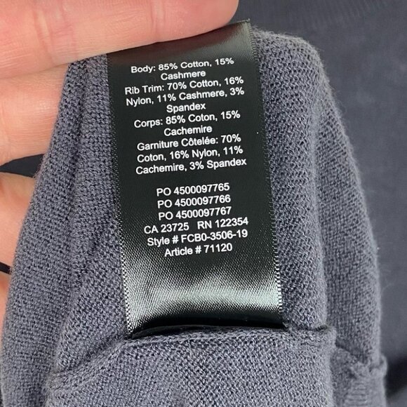 Aritzia Babaton Cashmere Crew Neck Long Sleeve‎ Sweater Size XXS The Group Knit - Picture 7 of 10